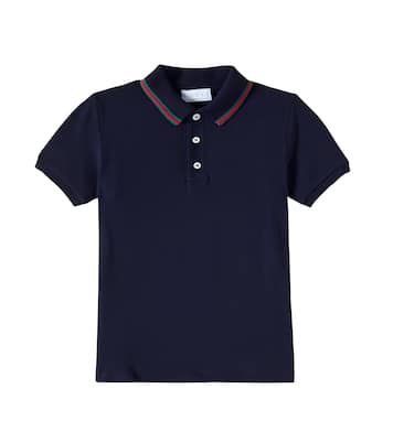 Polohemd Web Stripe aus Baumwoll-Piqué | Gucci Kids