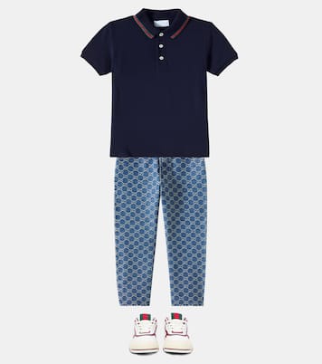 Polohemd Web Stripe aus Baumwoll-Piqué | Gucci Kids