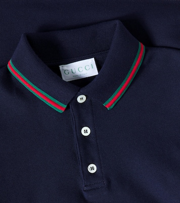 Polohemd Web Stripe aus Baumwoll-Piqué | Gucci Kids
