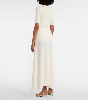 Jupe midi en crêpe | Jil Sander