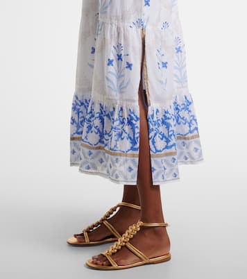 Abito midi in cotone con stampa floreale | Juliet Dunn