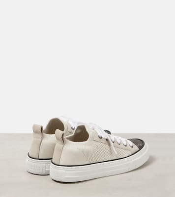 Slip-on Kate in maglia con suede | Brunello Cucinelli