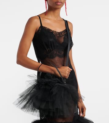 Schultertasche Frilly Tutu Mini aus Canvas | Simone Rocha