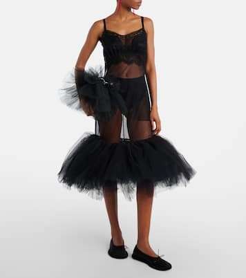 Schultertasche Frilly Tutu Mini aus Canvas | Simone Rocha