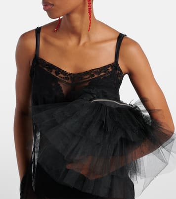 Schultertasche Frilly Tutu Mini aus Canvas | Simone Rocha