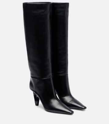 85 leather knee-high boots | Versace
