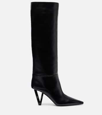 85 leather knee-high boots | Versace