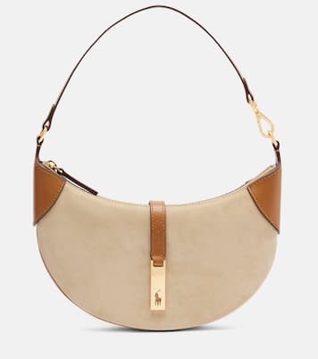 Borsa a spalla Crescent Small in suede | Polo Ralph Lauren