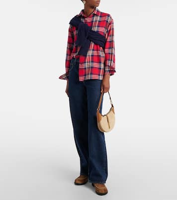 Borsa a spalla Crescent Small in suede | Polo Ralph Lauren