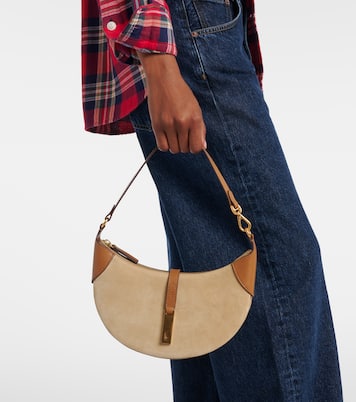 Borsa a spalla Crescent Small in suede | Polo Ralph Lauren