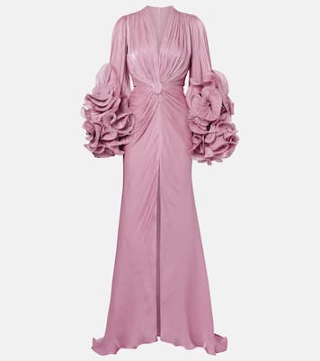 Ruffled gathered gown | Costarellos