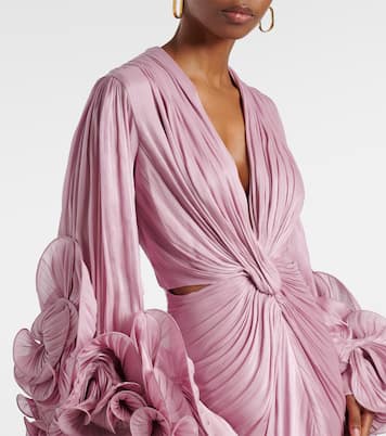 Ruffled gathered gown | Costarellos