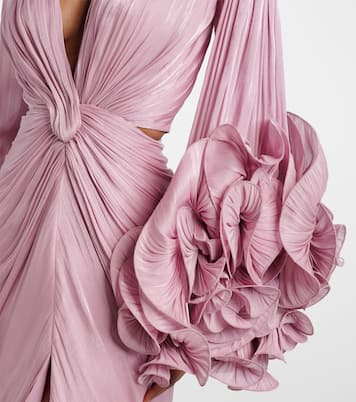 Ruffled gathered gown | Costarellos
