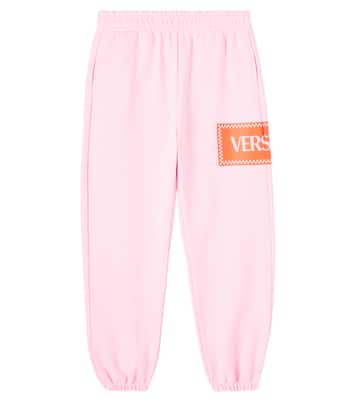 Logo棉质针织运动裤 | Versace Kids