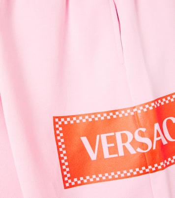 Logo棉质针织运动裤 | Versace Kids