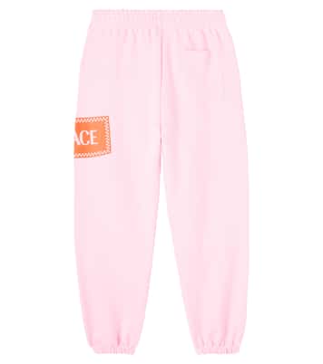 Logo棉质针织运动裤 | Versace Kids