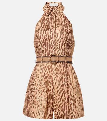 Printed linen jumpsuit | Zimmermann