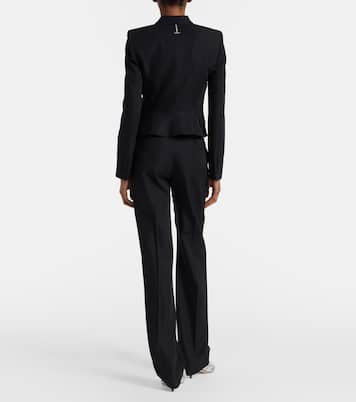 Double-breasted wool-blend blazer  | McQueen