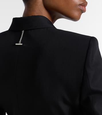 Double-breasted wool-blend blazer  | McQueen