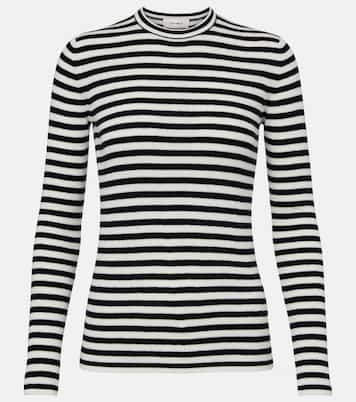 Vivian striped cotton and cashmere top | Lisa Yang