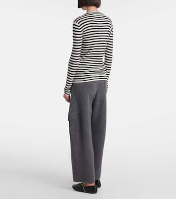Vivian striped cotton and cashmere top | Lisa Yang