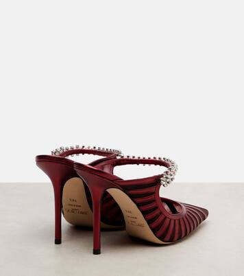 Bing 100 metallic leather and mesh mules | Jimmy Choo