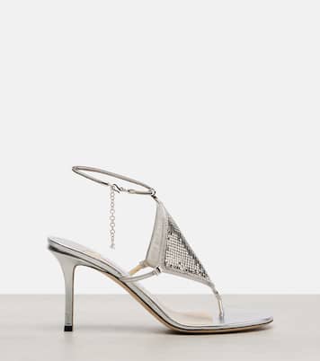 Sandales The Thong 85 en cuir métallisé | Jimmy Choo