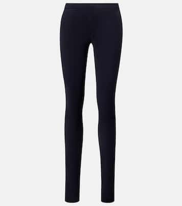 Carolyn mid-rise suede leggings | Stouls