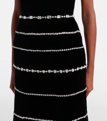 Bustier-Robe Shaula aus Baumwollsamt | Costarellos