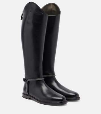 Monili leather knee-high boots | Brunello Cucinelli