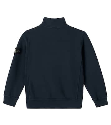 Compass cotton half-zip sweater | Stone Island Junior