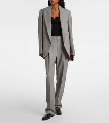 High-rise virgin wool straight pants | Victoria Beckham