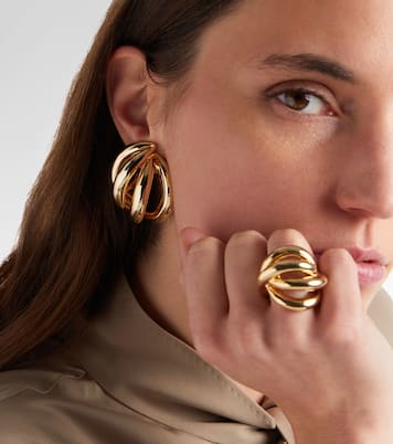 Clip-Ohrringe Abstract Line, 10kt vergoldet | Jennifer Fisher