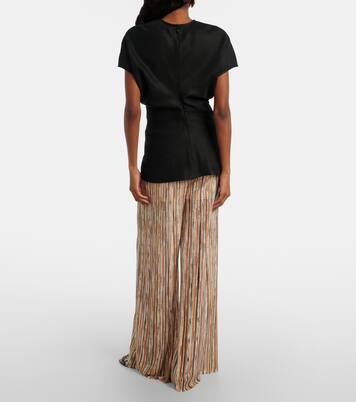 Pantalones anchos de lamé en zigzag | Missoni