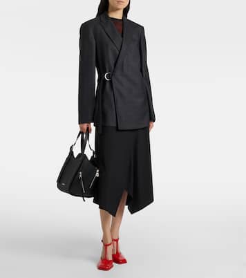 Prince of Wales check wool wrap blazer | Loewe