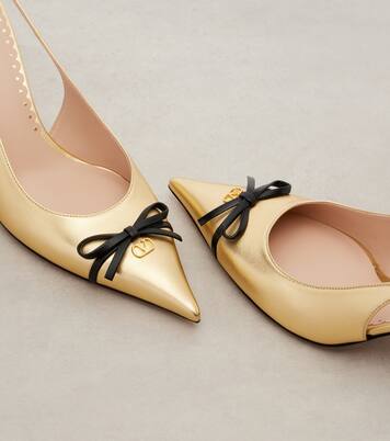 Bepointy 80 leather slingback pumps | Valentino Garavani