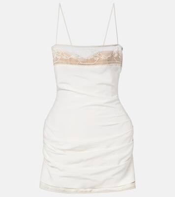 Lace-trimmed silk minidress | Magda Butrym