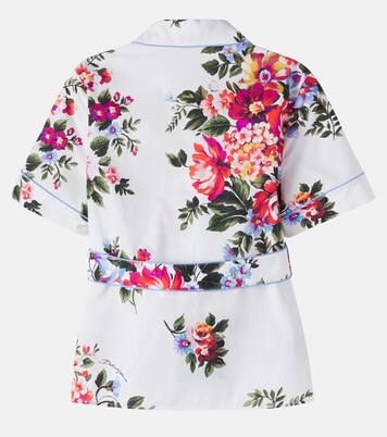 Floral cotton poplin shirt | Dolce&Gabbana Kids