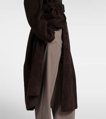 Mantel Kendra aus Veloursleder | The Row