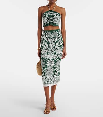 Beaded halterneck crop top | Farm Rio