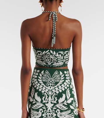 Beaded halterneck crop top | Farm Rio