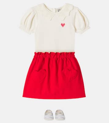 Top Niko aus Baumwolle mit Häkelstrick | Bonton