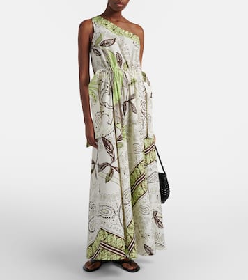 Vestido largo asimetrico en mezcla de algodón | Tory Burch