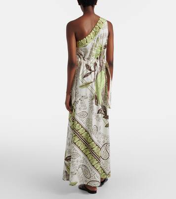 Vestido largo asimetrico en mezcla de algodón | Tory Burch