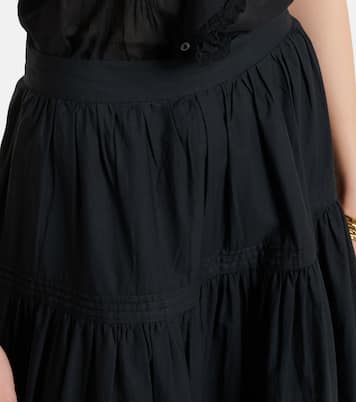 Sebastiane cotton poplin midi skirt | Dôen