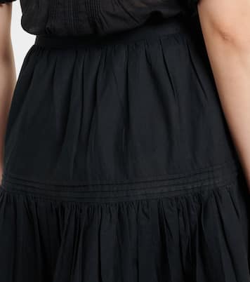 Sebastiane cotton poplin midi skirt | Dôen