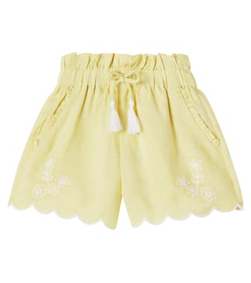 Bestickte Shorts aus Ramie | C'era Una Volta