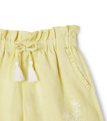 Bestickte Shorts aus Ramie | C'era Una Volta