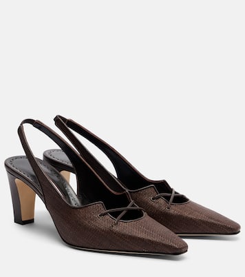 Montbalo raffia slingback pumps | Manolo Blahnik