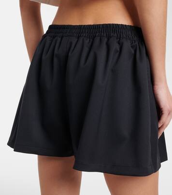 Logo wool-blend shorts | Balenciaga